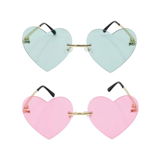 Assorted Heart Novelty Glasses, 1pc. by Fab Finds